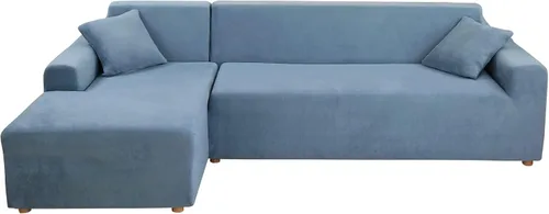 Miniatura 15 de MIFXIN Fundas de sofá modulares en forma de L, 2 piezas, elásticas y elásticas para sofá esquinero, protector de muebles para sala de estar