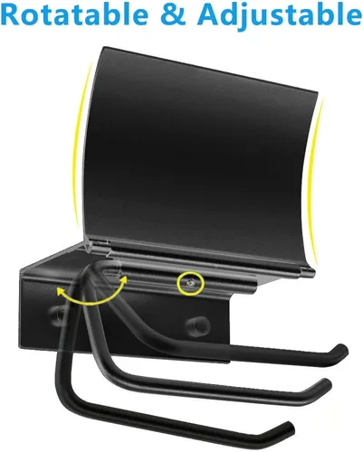 Miniatura 3 de Soporte de papel higiénico negro mate montado en la pared con estante para teléfono, soporte universal moderno para papel higiénico de megarrollo