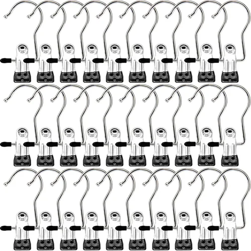 Miniatura 9 de Clips para colgar botas, paquete de 16 ganchos de lavandería, clips para colgar ropa, alfileres de armario, abrazaderas organizadoras, calcetines