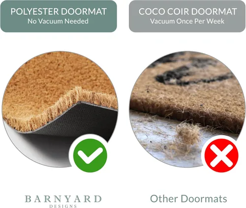 Miniatura 7 de Barnyard Designs Felpudo de bienvenida para exteriores, alfombra grande de entrada para puerta principal, marrón (Home Sweet Home, 30" x 17")