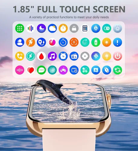 Miniatura 6 de Reloj inteligente compatible con Android iPhone, relojes inteligentes para mujer (recepción de llamadas/marcación), rastreador de fitness