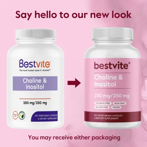 Miniatura 6 de BESTVITE Colina inositol 500mg (240 cápsulas vegetarianas) (120 x 2) - Sin estearatos - Sin fosfato dicálcico - Sin rellenos - Vegano - Sin OMG