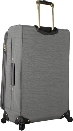 Miniatura 3 de Steve Madden Designer Luggage Collection Maleta ligera expandible de 24 pulgadas Bolsa a cuadros con ruedas giratorias de tamaño mediano, Peek A