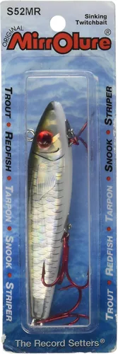 Miniatura 30 de MirrOLure Mirrodine Gancho de pesca plateado extraafilado de acero inoxidable de 1 pieza