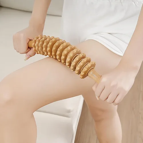 Miniatura 7 de Xokocli Herramienta de masaje para celulitis, terapia de madera, herramientas de masaje para fascia, rodillo de celulitis, masajeador de drenaje