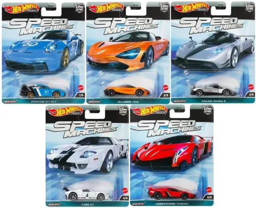 Hot Wheels Car Culture 2023 Máquinas de Velocidad Paquete Completo de 5 Vehículos Fundidos de la Serie FPY86-959A