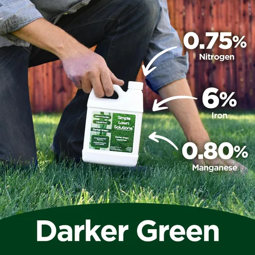 Miniatura 7 de Simple Lawn Solutions - Fertilizante líquido de hierro verde oscuro - Micronutrientes quelatados - Refuerzo verde concentrado para césped, plantas