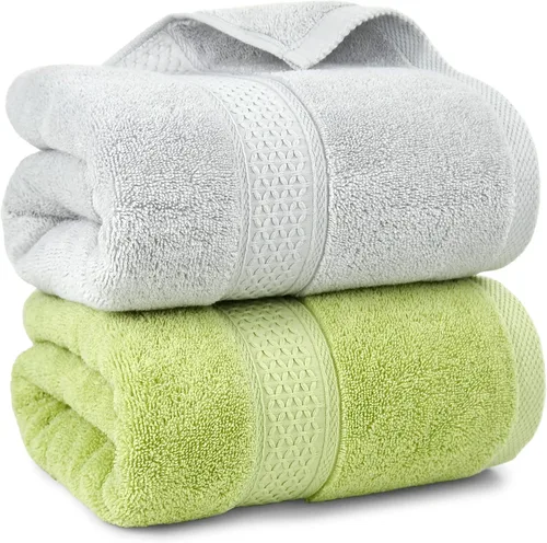 Miniatura 8 de Cleanbear Toallas de Baño Suaves Toallas de Ducha Juego de 2 con Colores Variados 100% Algodón Toallas de Baño para Hombres y Mujeres de Secado