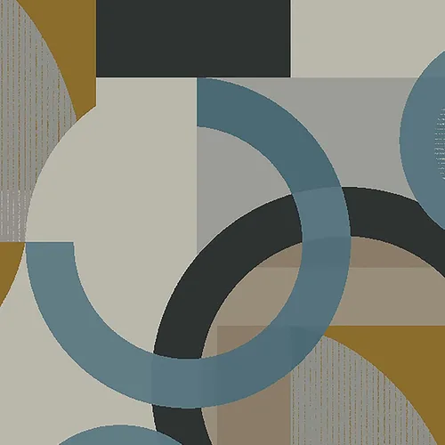 Miniatura 4 de NEXT Retro Shapes Geo Blues Papel pintado