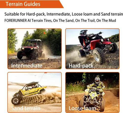 Miniatura 6 de FORERUNNER - Neumáticos ATV 25x8-12, todo terreno, 6PR 25x8x12, ATV, UTV, Trail Mud Sand Off-Road (paquete de 2, sin cámara) FORERUNNER 6PR