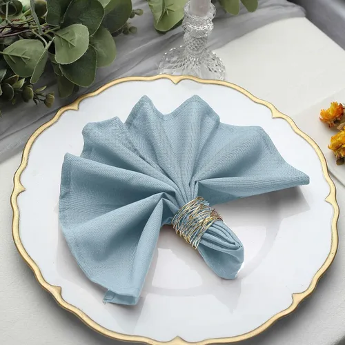 Miniatura 23 de 60 servilletas de poliéster azul marino de 17 pulgadas para boda, fiesta, recepción, catering, eventos, restaurante, cocina, hogar