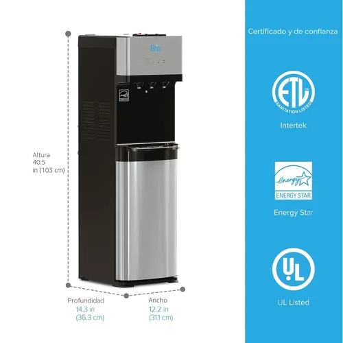 Miniatura 6 de Brio 520 UV - Dispensador de agua con refrigeración sin botella, autolimpiante, Certificado UL Filtración integrada de 2 etapas