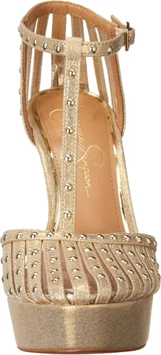 Miniatura 2 de Jessica Simpson Bakir NegroBlanco Correa De Tobillo Tacón De Aguja Rhinestone Bombas