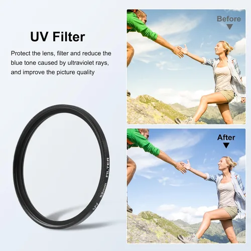 Miniatura 4 de PULUZ Anillo adaptador de filtro de lente UV de 2.047 in para GoPro HERO11 / Hero11 Mini / HERO10 / HERO9 adaptador de lente de cámara negro anillo