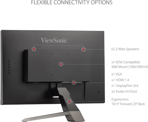 Miniatura 5 de ViewSonic VX2267-MHD Monitor de 22 pulgadas 1080p, frecuencia de actualización de 100 Hz con FreeSync para el mejor entretenimiento en el hogar
