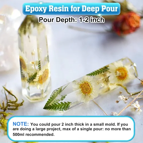 Miniatura 3 de Kit de Resina Epoxi de 2 Galones, Resina Epoxi Transparente como el Cristal Mejorada Segura para Alimentos con Bomba, Autonivelante y Sin Burbujas