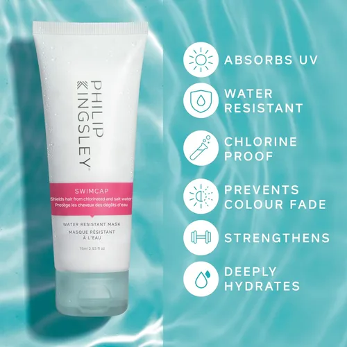Miniatura 3 de PHILIP KINGSLEY Swimcap - Máscara resistente al agua, protección para el cabello antes de nadar, protege y protege el cabello de piscinas cloradas