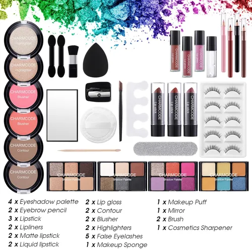 Miniatura 2 de Kit de Maquillaje para Mujeres Kit Completo - Paleta de Sombras de Ojos, Pintalabios, Brillo de Labios, Rubores, Contorno, Iluminadores, Lápiz