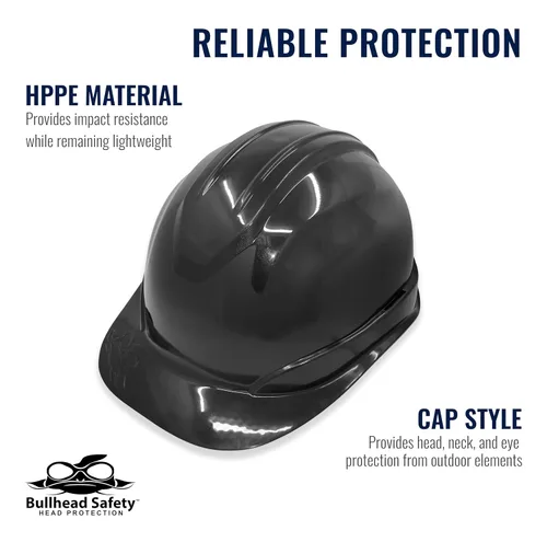 Miniatura 4 de Bullhead Safety - Casco con ventilación y suspensión de cuatro puntos con bloqueo deslizante