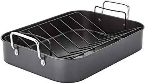 Miniatura 8 de Chicago Metallic juego de fuentes para horno poco profundas, para galletas, antiadherentes, profesionales, con charola para cocina, de 13 in x 9 in