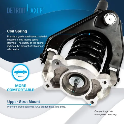 Miniatura 3 de Detroit Axle - Kit de puntales delanteros para Chrysler Sebring Dodge Stratus 99-00 Cirrus Plymouth Breeze 99-06, muelle helicoidal de 2 puntales