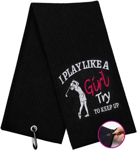 Miniatura 11 de Toalla de golf divertida, Best PAPA by Par, regalos de golf para hombres, accesorios de golf para hombres, toallas bordadas para bolsas con clip