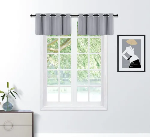 Miniatura 89 de PI Cortinas opacas para dormitorio, tratamiento de ventana con aislamiento térmico de anillo superior, cortinas oscurecedoras de habitación