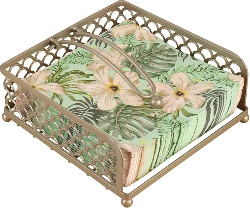 Miniatura 7 de Dispensador de servilleteros de forma cuadrada estilo árbol de coco, Palmtree para uso en interiores y exteriores con brazo pesado