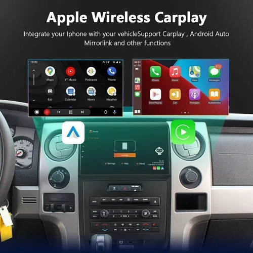Miniatura 7 de Radio de coche para Ford F150 2009-2014 con Carplay inalámbrico Android Auto, actualización de pantalla táctil de 9 pulgadas para estéreo de coche