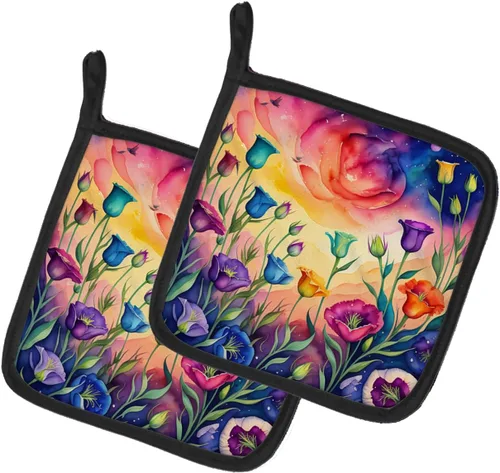 Miniatura 43 de Caroline's Treasures Juego de soportes para ollas de cocina coloridos de Asters, resistentes al calor, almohadillas calientes para cocinar, hornear