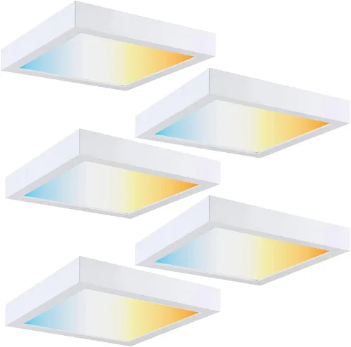 Miniatura 9 de Lámpara de techo cuadrada LED de 9 pulgadas, equivalente a 60 W, 2700 K/3000 K/3500 K/4000 K/5000 K CCT seleccionable, CRI 90+, luz de panel LED