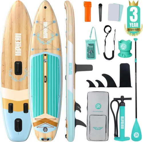 Miniatura 16 de Niphean Tabla de remo inflable (extra grande) para 2+1 personas/familia, capacidad de 500 libras, tabla de remo con accesorios de SUP, tabla de remo