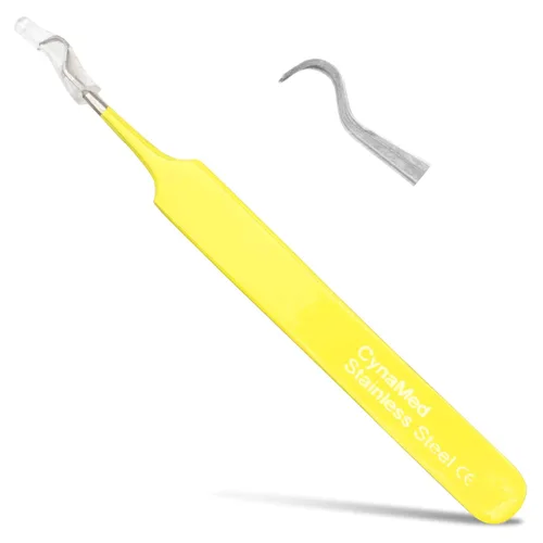 Miniatura 7 de Pinzas para puntos negros, extractor de comedia quirúrgica y astillas con punta de acero curvada profesional. Herramienta ideal para eliminar Azul