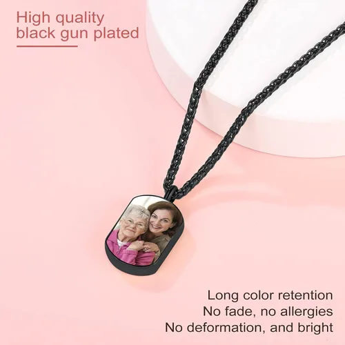 Miniatura 100 de FindChic Collares personalizados con urna para cenizas, barra vertical, gato, luna, reloj de arena, garra de perro, acero inoxidable, chapado en oro