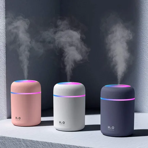 Miniatura 5 de Mini humidificador colorido y fresco, difusor de aceite esencial aroma, humidificador USB de niebla fría, 2 modos de niebla ajustables, súper