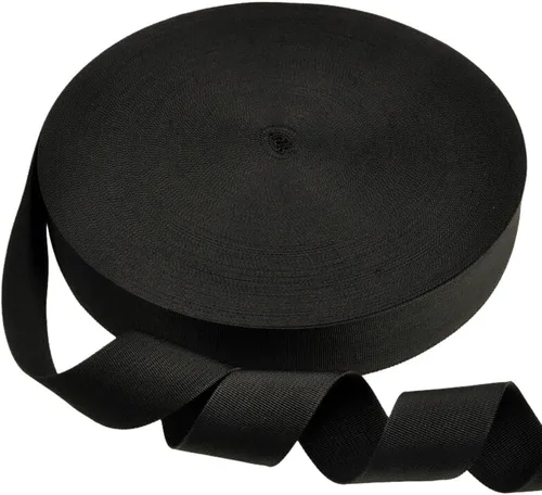 Correa plana de nailon 1 rollo de 10 yardas y 1.25 pulgadas de ancho para hacer correa de equipaje, correas para perros, sillas de césped, hamacas,