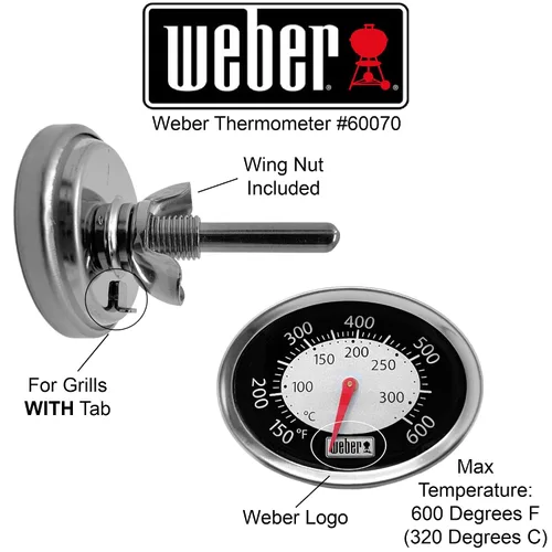 Miniatura 3 de Weber 60070 - Termómetro ovalado Q original