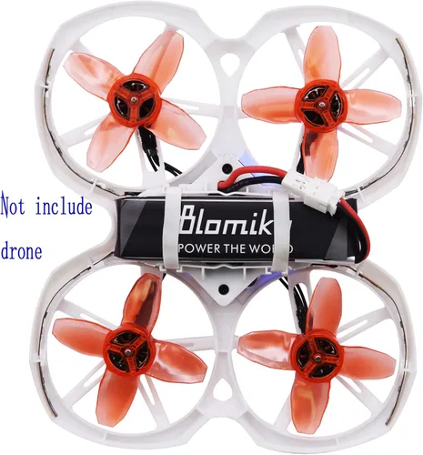 Miniatura 5 de Blomiky Paquete de 4 baterías Lipo 1S 3.8V 450mAh 80C con enchufe PH2.0 compatible con S Free Style RC Quadopter Drone / F4 4