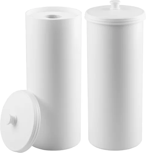 Miniatura 13 de iDesign Soporte Independiente para Papel Higiénico de Baño con Tapa para 3 Rollos Extra, Plata