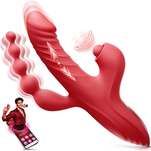 Miniatura 9 de Vibrador con empuje y consolador para mujeres Toendi, juguete de rosa para el punto G, estimulador del clítoris, juguetes sexuales, consoladores