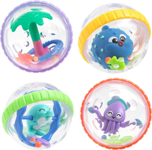 Miniatura 9 de Nuby Libro de Baño Divertido con Páginas Impermeables y Chirriador Sorpresa, Educación Temprana, 0 M+ (Las Impresiones Pueden Variar)