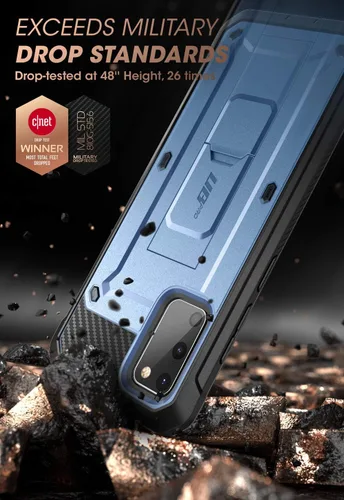Miniatura 3 de SUPCASE Funda para Samsung Galaxy S20 FE 5G con Protector de Pantalla (Unicorn Beetle Pro), [Soporte Integrado y Clip para Cinturón] Funda Azul