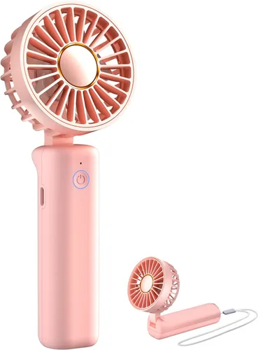 Miniatura 9 de FrSara Portable Handheld Mini Fan, Small Rechargeable Personal Fan, Summer Travel Essentials with 6-Speeds, 3000mAh, Great for Outdoor, Makeup