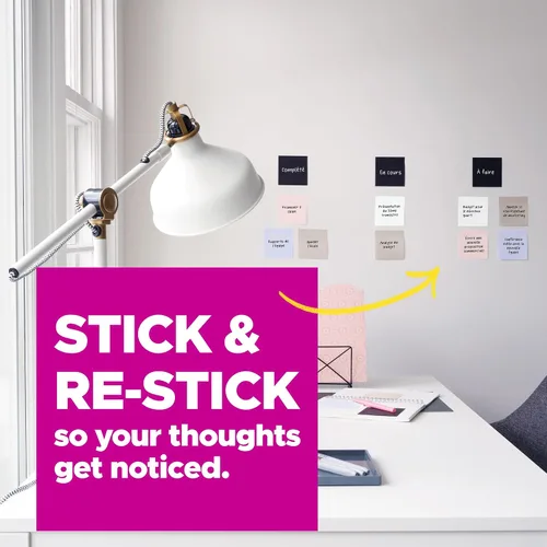 Miniatura 3 de Dispensador de Notas Post-it Moderno Negro El Paquete Incluye Dispensador y 3 Blocs de Notas Adhesivas Pop-up Super Sticky 2X El Poder de Adherencia