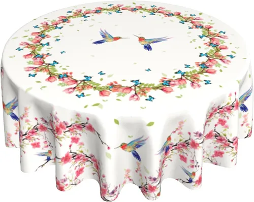 Miniatura 44 de Giwawa Mantel redondo azteca del suroeste de 60 pulgadas, diseño étnico tribal geométrico, estilo vintage, mantel circular bohemio y chic lavable