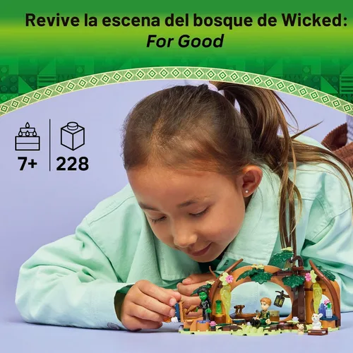 Miniatura 2 de LEGO Refugio Malvado de Elphaba Juego de Construcción - Figuras de Juguetes de Elphaba y Fiyero y Juego de Reparto con Amigos del Bosque - Bloques