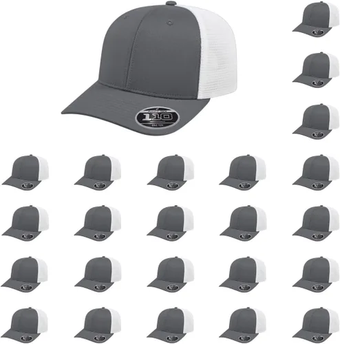Miniatura 140 de Cap America i8502 Flexfit 110 Premium - Gorra de camionero de perfil medio con 6 paneles de malla trasera con protección UV y cierre ajustable Azul