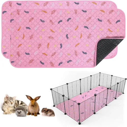 Miniatura 22 de Sunheir - Almohadillas lavables reutilizables orina de cobayas, forros impermeables absorbentes para jaulas cobayas conejos conejillos de indias