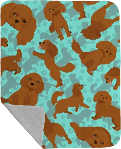 Miniatura 70 de Caroline's Treasures MLM1042LQB Airedale Terrier - Manta acolchada de 50 x 60 pulgadas, diseño de ilustraciones para cama, sofá, suave y ligera