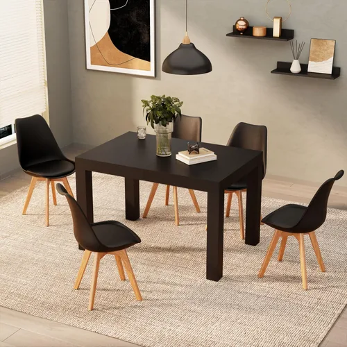 Miniatura 4 de Mobili Fiver, mesa extensible First, fresno negro, fabricada en Italia